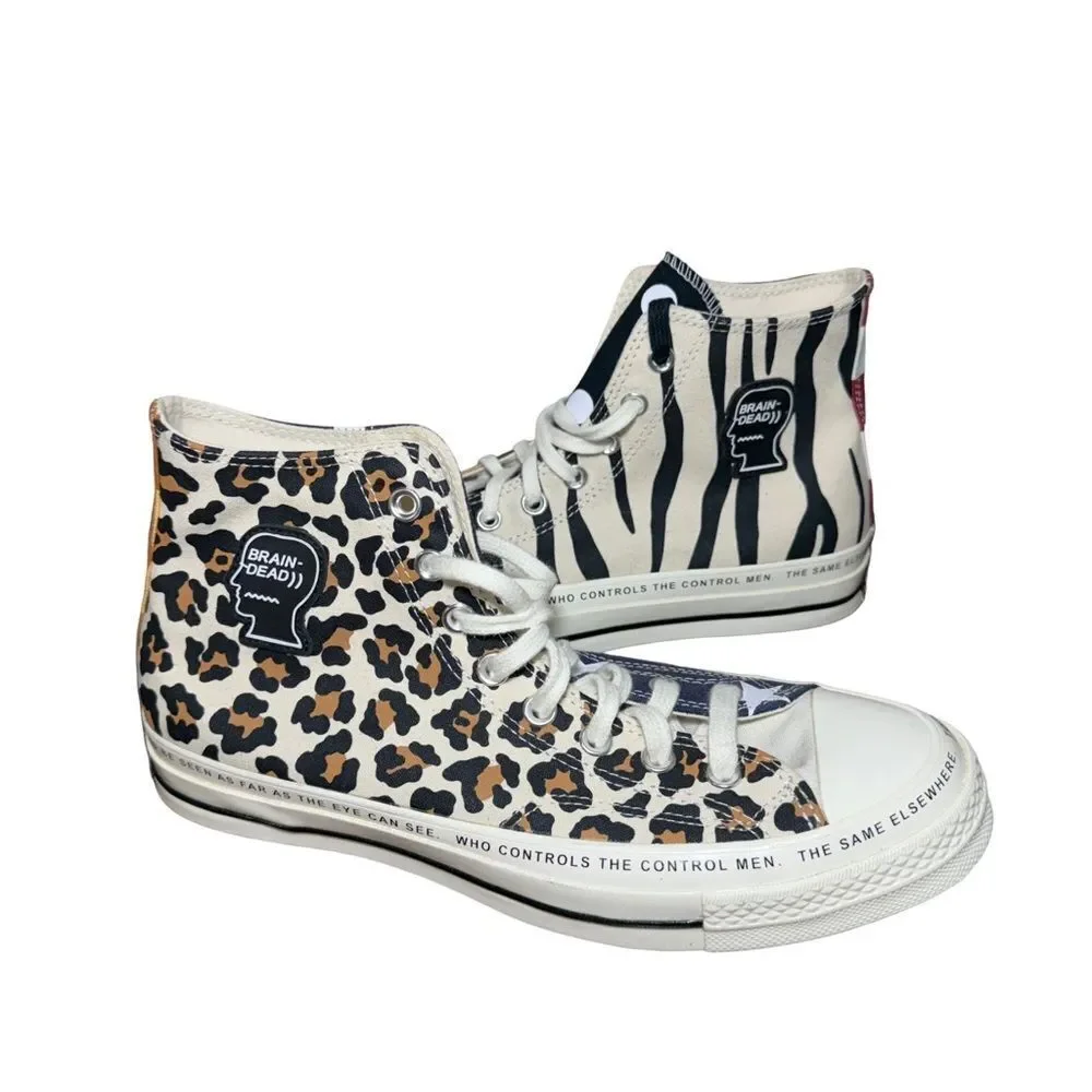Brain Dead converse Animal Print High-Top Sneakers size 10
